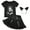 Set C, variant on Girls Wednesday Addams Costume Top+Skirt Halloween Party Outfit
