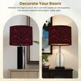 thumbnail image 4 of Lamp Shades Set of 2 Easy Assembly Elegant Red Floral Damask Black Drum Lampshades for Table Lamps Floor Lamps Pendant Light 13"x13"x10" Replacement Lamp Shade, 4 of 8
