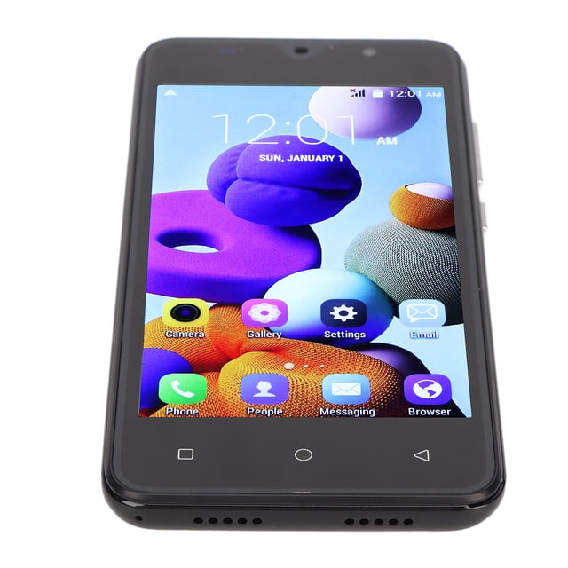 Teléfono inteligente 3G Pantalla FHD HD de 5 pulgadas RAM 2 GB ROM 16 GB Teléfono celular con reconocimiento facial para Android 10 100 V a 240 V Enchufe europeo negro