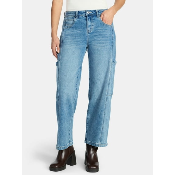 Madden NYC Women's Straight Leg Skater Jeans, 29" Inseam, Sizes 00-18