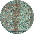 thumbnail image 1 of Ahgly Company Indoor Round Persian Light Blue Traditional Area Rugs, 8' Round, 1 of 4