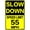 Speed Limit 55, variant on Slow Down Speed Limit 55 MPH Metal Sign, 12 x 16 Inches Traffic Sign, Black and Yellow Safety Sign, Easy Mounting Outdoor Use