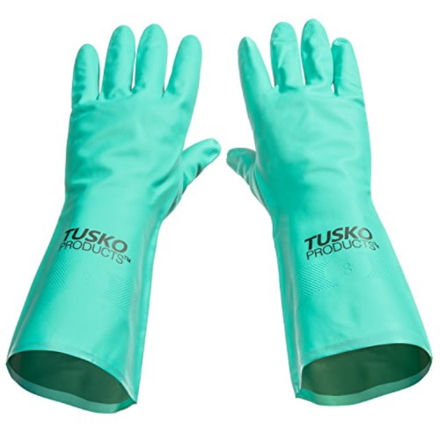 tusko products best nitrile rubber cleaning, household, dishwashing gloves, latex free, vinyl free, extra large, xl