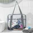 thumbnail image 1 of Transparent Cosmetic Bag Waterproof PVC Makeup Box with Zipper for Female Travel, 1 of 6
