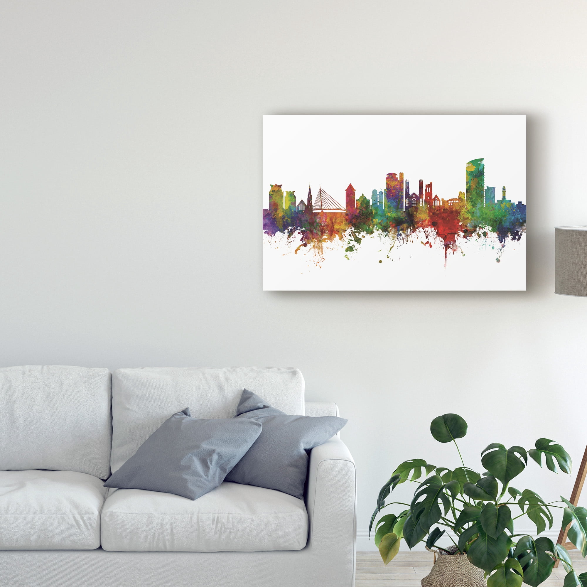 Trademark Fine Art 'Swansea Wales Skyline II' Canvas Art by Michael Tompsett