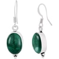 thumbnail image 3 of Natural Malachite Earrings 925 Silver Overlay handmade Dangle Earrings For Women, 3 of 4