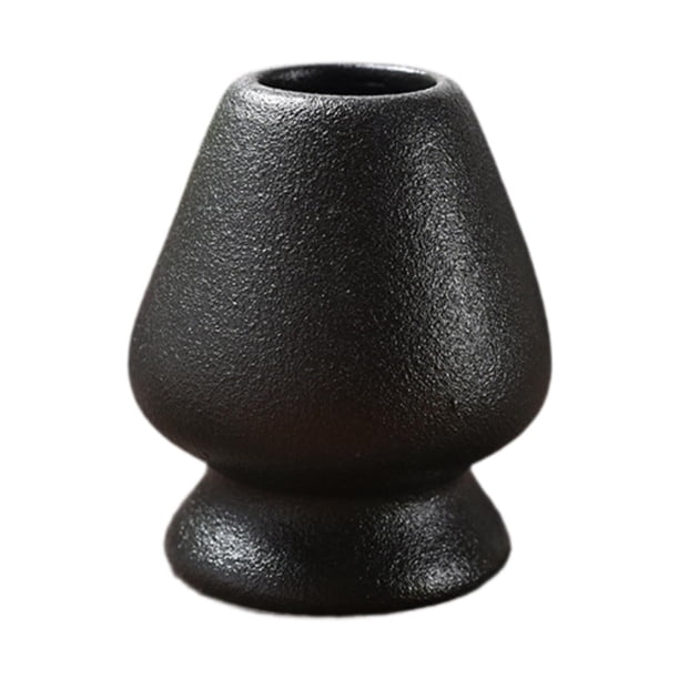Batidor de matcha Chasen Stand para limpiar, regalo para amantes del té, accesorios de té portátiles negro