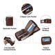 thumbnail image 2 of Cartera con cremallera MING CLAN con bloqueo RFID de piel, plegable, marrón, 2 of 6