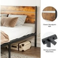 thumbnail image 6 of BEDDLE Twin Size Bed Frame with Headboard, 800LBS Mattress Foundation with All Sturdy Metal Support, Under Bed Storage, No Box Spring Needed, Easy Assembly, Rust Brown, 6 of 8