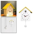 thumbnail image 6 of Cuckoo Wall Clock, Natural Bird Voices Or Cuckoo Call, Birdhouse Clock Pendulum, Wall art for home Living Room kitchen and office Decoration for Shelves Yellow, 6 of 8