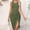 Green, variant on Ayolanni Knee-Length Casual Dresses for Women Plus Size Green Sleeveless Solid Bodycon Dresses Girls Holiday Dresses L