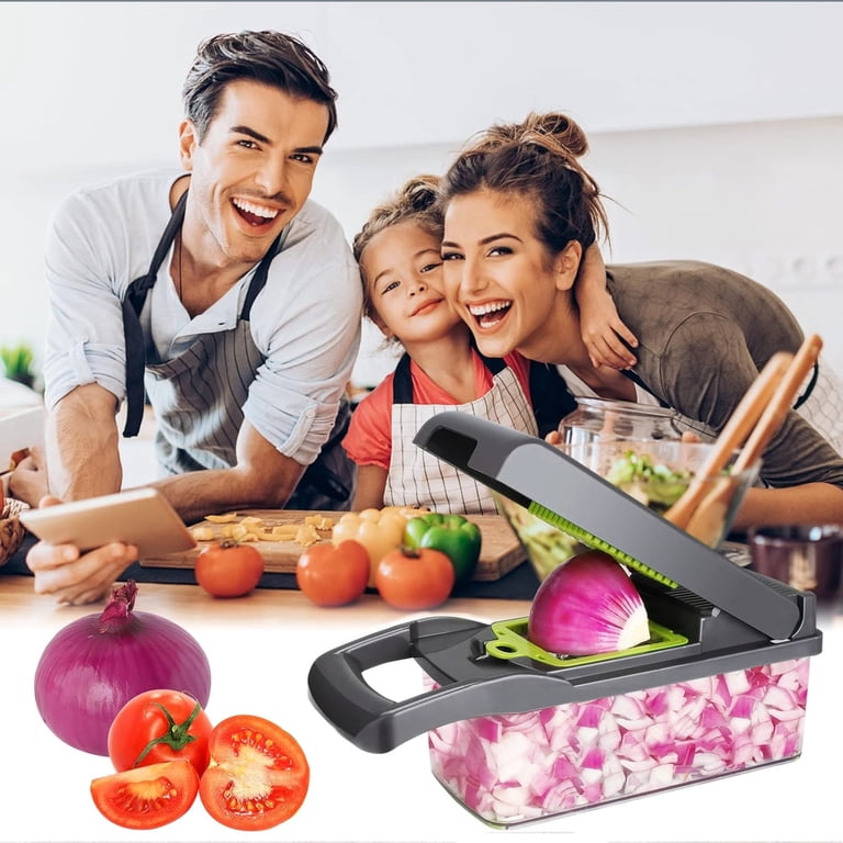 Behome Mandoline Slicer 15-in-1 Veggie Chopper - Gray photo 8