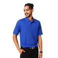 thumbnail image 4 of Zfeel Men's Short Sleeve Mesh Polo, Dry Fit Moisture Wicking 100% Polyester Shirt, Royal, 1-Pack, L, 4 of 6
