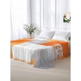 thumbnail image 6 of Burnt Orange Grey Flat Sheets Only King Size, Soft Breathable Bed Top Sheets for Mattress, Modern Oil Painted Abstract Art Luxury Bedding Flat Sheets for Home Hotel Bedroom Bed Protection, 6 of 9