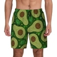 thumbnail image 3 of Uemuo Big Colorful Avocados Pattern Mens Swim Trunks Quick Dry Board Shorts with Mesh Lining, Stretch Beach Shorts Quick Dry No-Chafing Board Shorts-Medium, 3 of 9