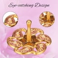 thumbnail image 5 of Matashi Hand-Painted Gold-Plated Red Floral Spinning Dreidel Holiday Ornaments (Pewter) Elegant Jewish Decor with Vintage Design & Embellished Crystals Judaica, 5 of 6
