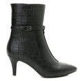 thumbnail image 3 of Ferwind Women's Mid-Calf Boots Two-Tone Accent Kitten Heels Adult Black  8, 3 of 8