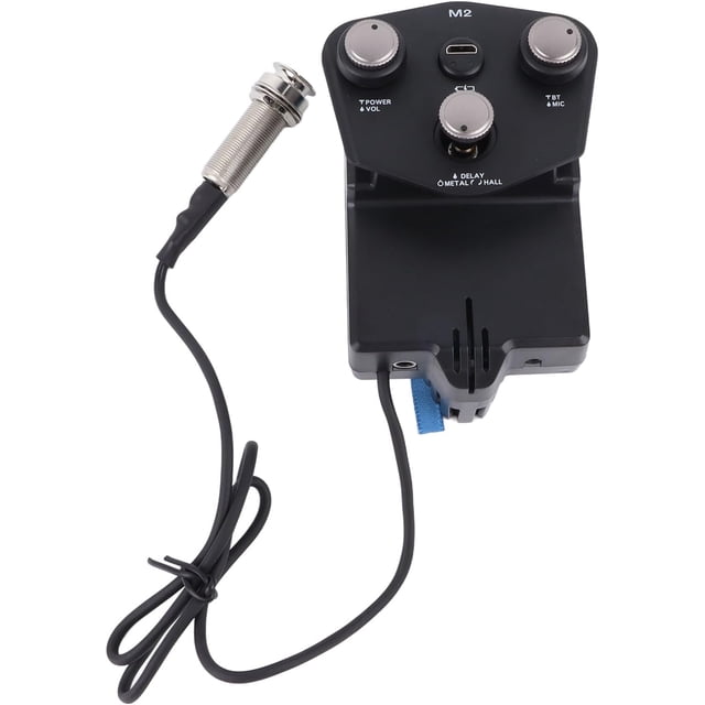 Wireless Guitar Pickup with Enhanced DSP Effects and USB Charging for Acoustic, Classical, and Electric Guitars - Long Battery Life and Bluetooth Connectivity