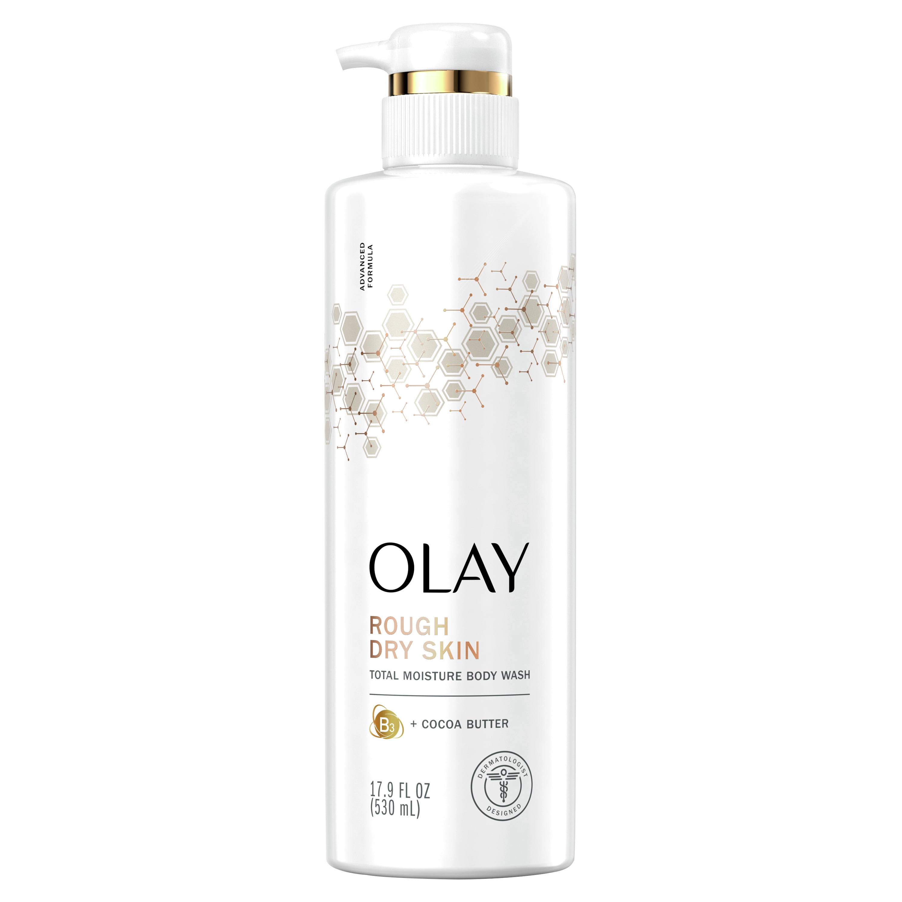 Olay Total Moisture Body Wash with Vitamin B3 and Cocoa Butter, 17.9 fl