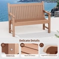 thumbnail image 4 of GONICHA Garden Bench for 2-Person,All-Weather Outdoor Bench for Patio, Park and Porch,Teak color, 4 of 9