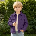 thumbnail image 2 of JAJAHO Boys Girls Button Down Shirt 4-12Y Kids Back To School Clothes Cotton Long Sleeve Lapel Shirts, 2 of 5