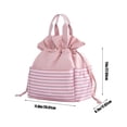 thumbnail image 3 of Bolsa de almuerzo para mujer | Lindo bolso de almuerzo con aislamiento de pana | Gran capacidad con cordón y múltiples bolsillos | Bolso nevera reutilizable | Rosa | 11,81 x 6,69 x 11,02 pulgadas, 3 of 6