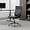 Black, variant on Okeysen Leather Office Desk Chair, Conference Room Chairs Executive Chair Ribbed, Ergonomic Height Adjustable Swivel Rolling Chair for Home Office.