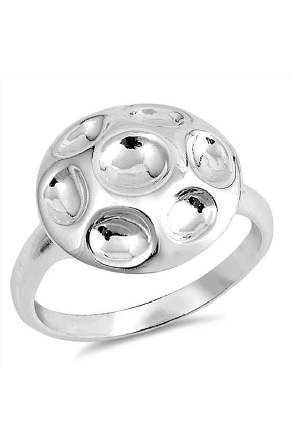 925 Sterling Silver Mushroom Ring Size 8