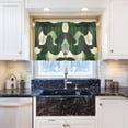 thumbnail image 5 of Yayeee Kitchen Curtains Tier Pair Light Filtering 27"x36" Rod Pocket Short Cafe Window Panel, Black Abstract, 5 of 6