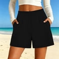 thumbnail image 2 of Hurxie Stretchy Dress Shorts for Women Pull On Womens Shorts Dressy Casual High Waisted Summer Work Shorts Business Casual Black,XL, 2 of 8