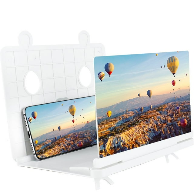 Loupe d'Écran de Cellulaire 3D 10 Pouces 5 Angles Réglables Agrandisseur d'Écran Image Haute Définition Support de Grossissement Anti-Lumière Bleue Protection des Yeux Amplificateur de Téléphone Intelligent