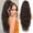 6#-Dark Brown, variant on Ponytail Extension 30 Inch Drawstring Pony Tails Hair Extensions for Women Long Curly Ponytail Synthetic Hairpieces for Daily Use( Light Brown mix Light Blonde)