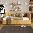 thumbnail image 2 of Aukfa Upholstered Daybed with Two Storage Drawers, Twin Sofa Bed Daybed, Yellow, 2 of 8