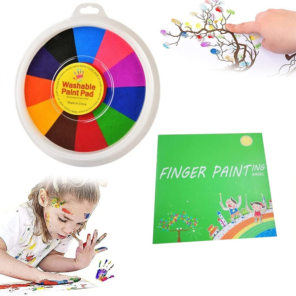 Funny Finger Painting Kit,NonToxic Washable Finger Paint,Finger