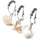 thumbnail image 1 of Ocean - Ganchos decorativos para cortina de ducha a prueba de óxido, anillos de acero inoxidable para cortina de ducha con 5 rodillos deslizantes para baño y ducha, juego de 12 ganchos Namotu DLM1028, 1 of 7