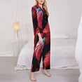 thumbnail image 3 of Sigee Closeup Red Flamingo Portrait for Women’s Pajama Sets Long-Sleeved Pjs Sets for Women 2 piece Sleepwear-X-Large, 3 of 7