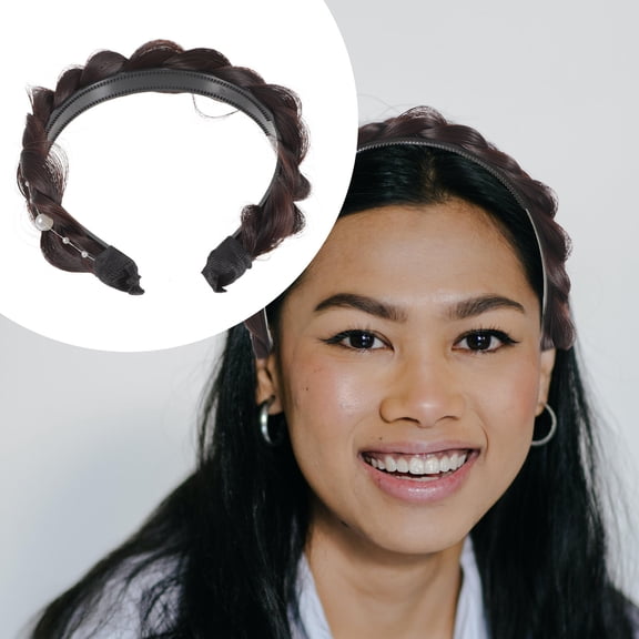 LOLIPPYY Elegant Wide Headband for Women Headband for Weddings Brown 1Pack