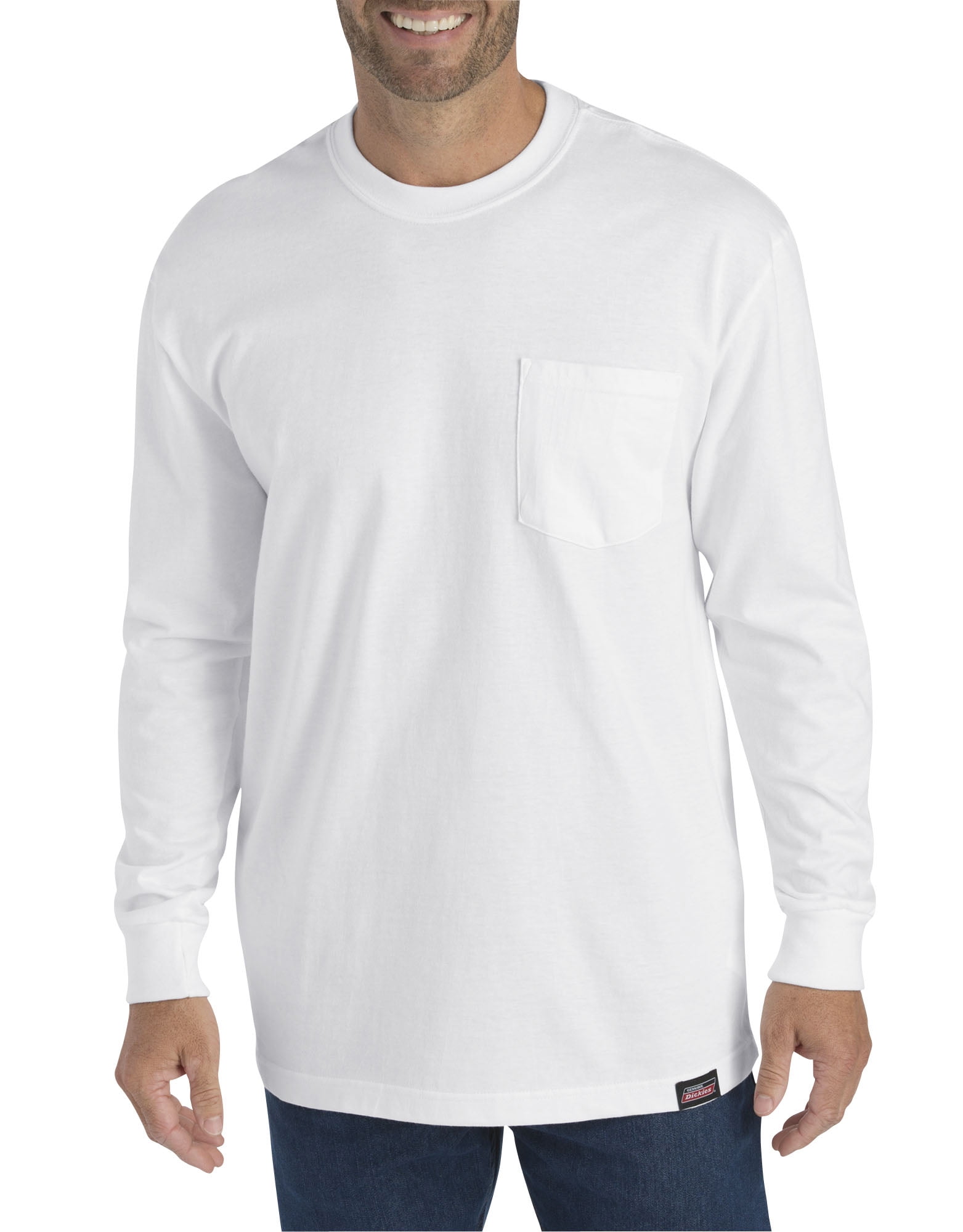 dickies white long sleeve shirt
