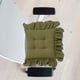 thumbnail image 5 of Cojín de silla antideslizante con lazos Material de algodón Almohadilla cuadrada Relleno de fibra PP para Verde, 5 of 8