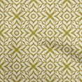 thumbnail image 1 of oneOone Rayon Olive Green Fabric Geometric Craft Projects Decor Fabric Printed By The Yard 56 Inch Wide, 1 of 4