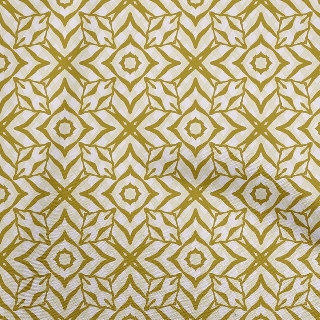 oneOone Rayon Olive Green Fabric Geometric Craft Projects Decor Fabric Printed By The Yard 56 Inch Wide