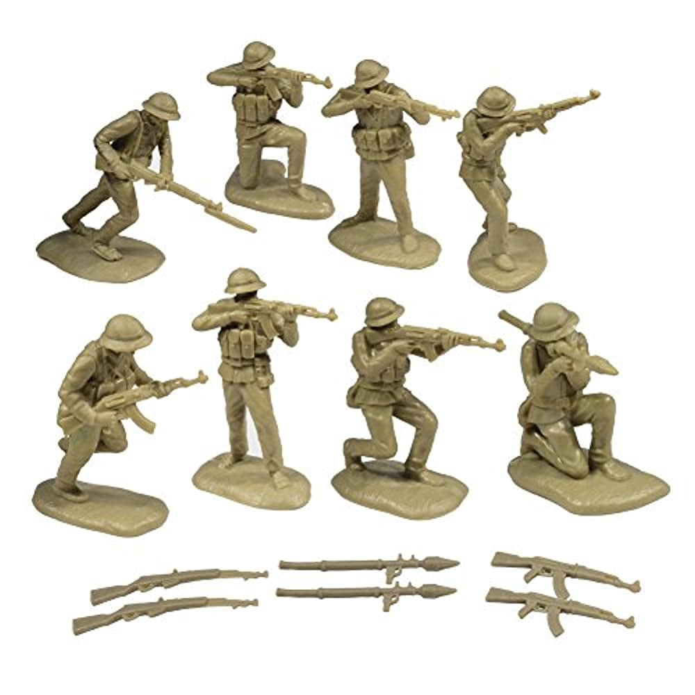 Marx Battleground Playset WWII Marines Raft Set Soldiers Army Men Recast 
