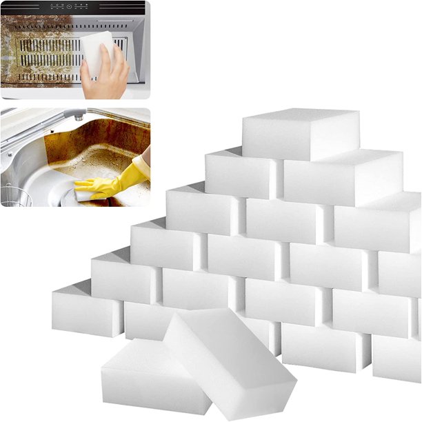 100Pack Magic Sponge Eraser, Extra Durable Melamine Foam Sponge Pads