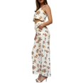 thumbnail image 4 of Conjunto de pantalón y top, modelo 0153 (Blanco floreado) blanco G Roman Fashion Conjunto regular 0153, 4 of 6