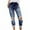 Dark Blue, variant on Viikei Womens Pants Clearance Plus Size Pants Pockets Button Mid Waist Skinny Ripped Jeans Hole Denim
