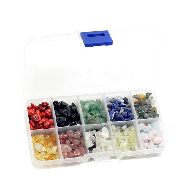 / Caja De Piedras Naturales De Chips Para Manualidades Pulseras De Bricolaje