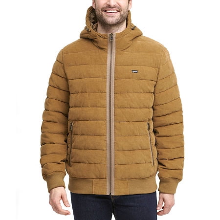 Levi's Men's Quilted Bomber Jacket Small Brown