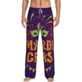 thumbnail image 2 of Goofa Mardi Gras2 Printed Soft Pajama Pants for Men, Wide Leg Comfy Casual Lounge Yoga Pants-Small, 2 of 9