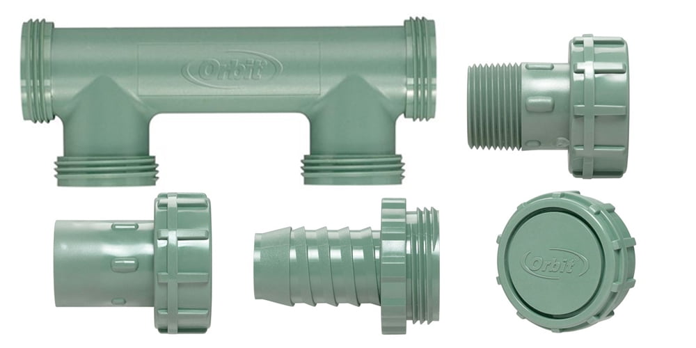 Orbit 2port Irrigation Valve Manifold Bundle for 1" Poly Pipe Systems