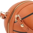 thumbnail image 2 of BIMZUC Women's Basketball Shaped Handbag Round Messenger Shoulder Bag Crossbody Novelty Purse for School Shopping Travel Casual Everyday Use, Brown (7.09 x 7.09 x 6.30 inches / 18x18x16 cm), 2 of 9